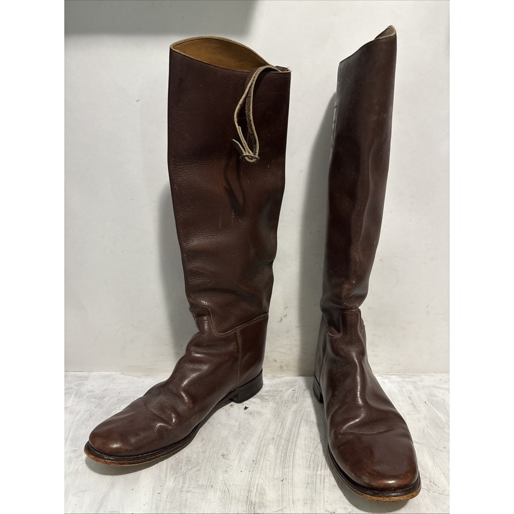 Vintage Marlborough Riding Boots Made in England Brown Leather UK 6.5 B US 8.5